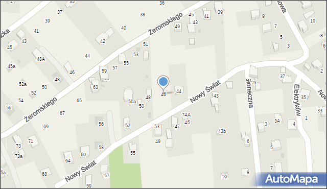 Łodygowice, Nowy Świat, 46, mapa Łodygowice