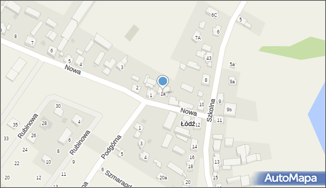 Łódź, Nowa, 1a, mapa Łodzi