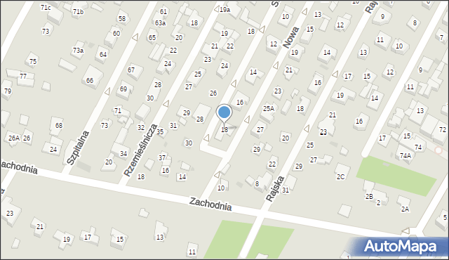 Łomianki, Nowa, 18, mapa Łomianki