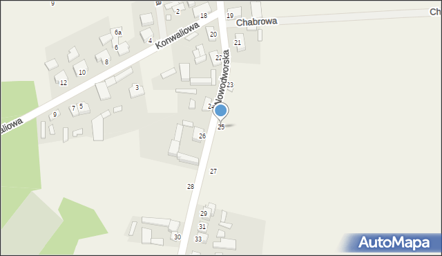 Łomnica, Nowodworska, 25, mapa Łomnica