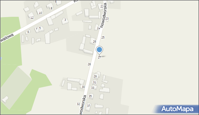 Łomnica, Nowodworska, 27, mapa Łomnica