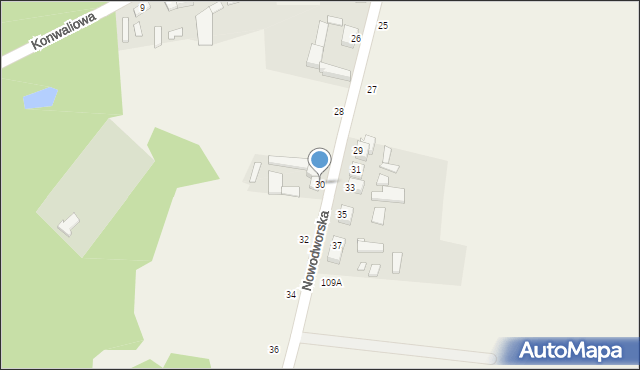 Łomnica, Nowodworska, 30, mapa Łomnica