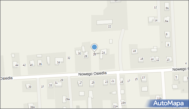 Łozina, Nowego Osiedla, 26, mapa Łozina