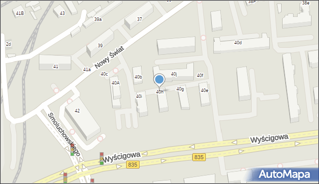 Lublin, Nowy Świat, 40h, mapa Lublina