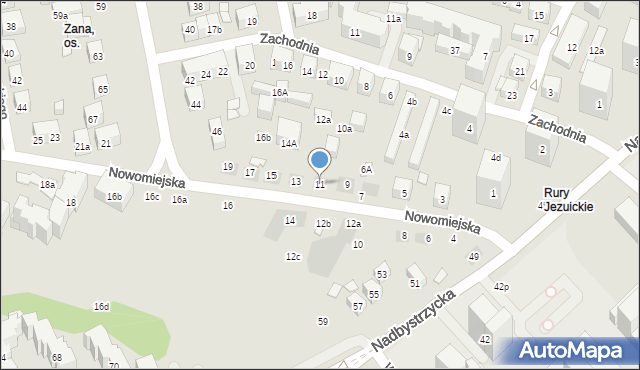 Lublin, Nowomiejska, 11, mapa Lublina