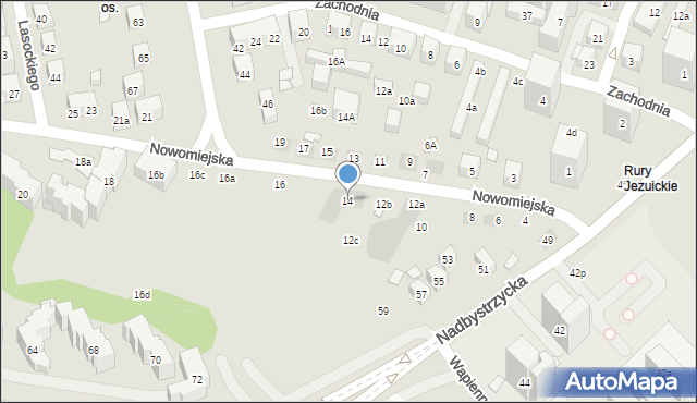 Lublin, Nowomiejska, 14, mapa Lublina