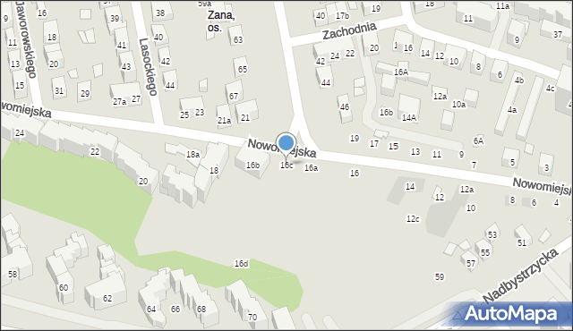 Lublin, Nowomiejska, 16c, mapa Lublina