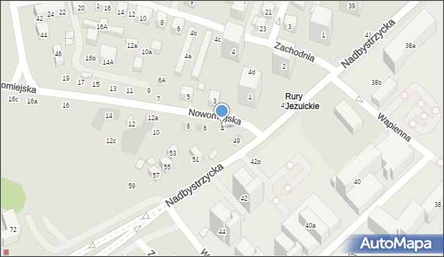 Lublin, Nowomiejska, 4, mapa Lublina