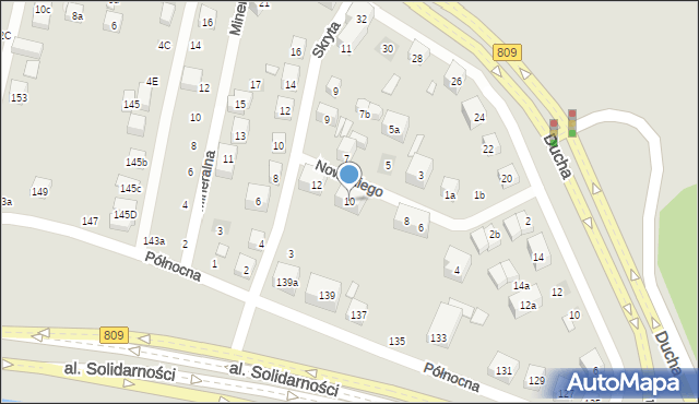 Lublin, Nowickiego Stanisława, płk., 10, mapa Lublina