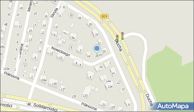 Lublin, Nowickiego Stanisława, płk., 1b, mapa Lublina