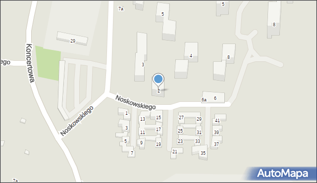 Lublin, Noskowskiego Zygmunta, 2, mapa Lublina