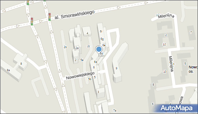 Lublin, Nowowiejskiego Feliksa, 6c, mapa Lublina