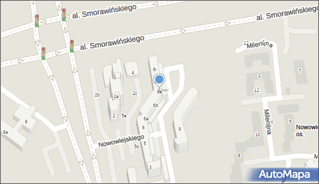 Lublin, Nowowiejskiego Feliksa, 6e, mapa Lublina