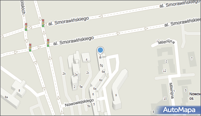 Lublin, Nowowiejskiego Feliksa, 6i, mapa Lublina