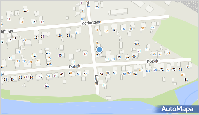 Lubliniec, Nowa, 9, mapa Lubliniec