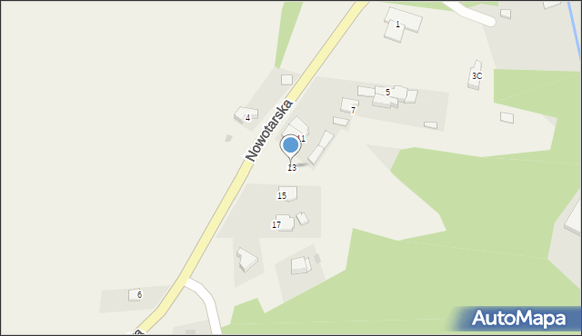 Ludźmierz, Nowotarska, 13, mapa Ludźmierz