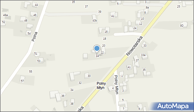 Ludźmierz, Nowotarska, 14, mapa Ludźmierz