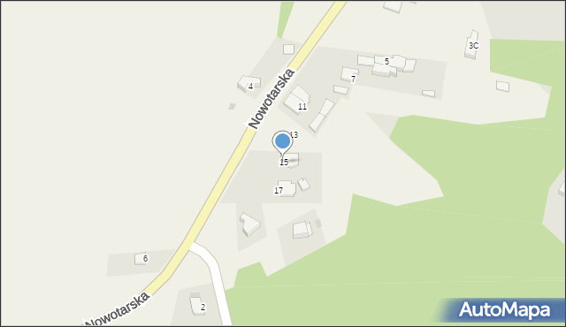 Ludźmierz, Nowotarska, 15, mapa Ludźmierz