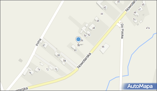 Ludźmierz, Nowotarska, 58, mapa Ludźmierz