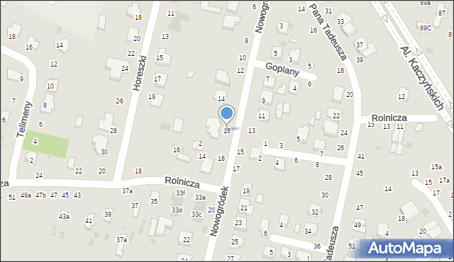 Łuków, Nowogródek, 16, mapa Łuków