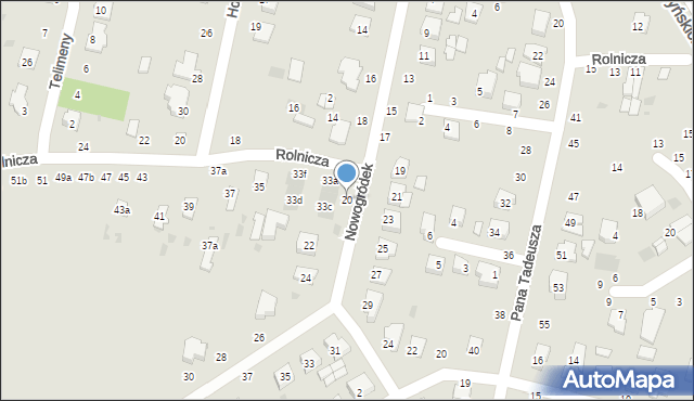 Łuków, Nowogródek, 20, mapa Łuków