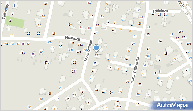 Łuków, Nowogródek, 23, mapa Łuków