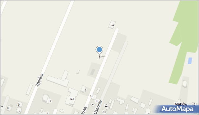 Maków Nowy, Nowa, 9, mapa Maków Nowy