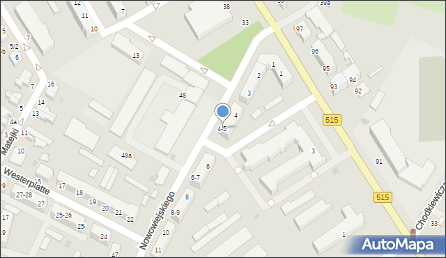 Malbork, Nowowiejskiego, 4-5, mapa Malborka