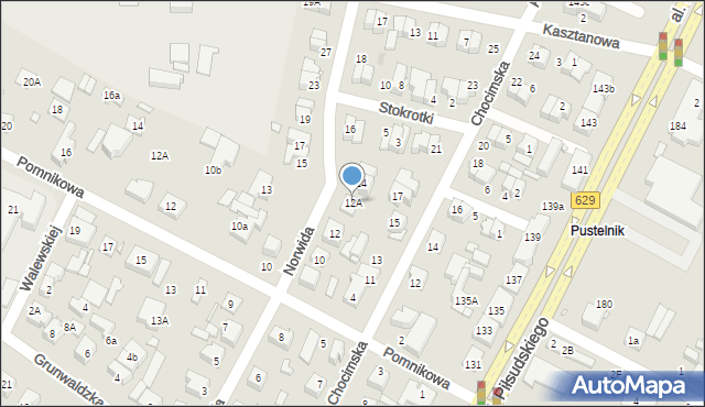 Marki, Norwida Cypriana Kamila, 12A, mapa Marki