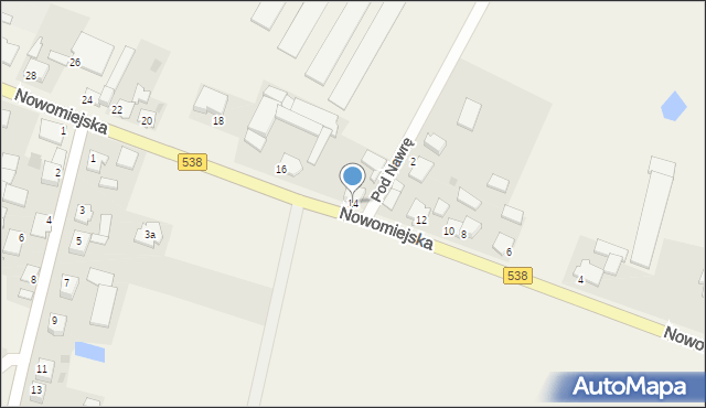 Marzęcice, Nowomiejska, 14, mapa Marzęcice