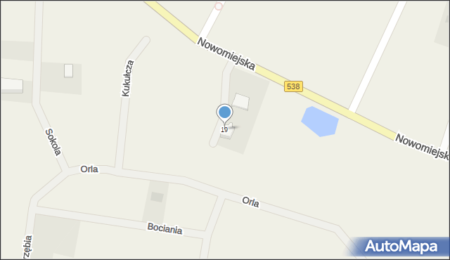 Marzęcice, Nowomiejska, 19, mapa Marzęcice