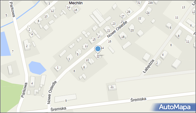 Mechlin, Nowe Osiedle, 12, mapa Mechlin