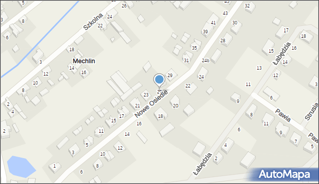 Mechlin, Nowe Osiedle, 25, mapa Mechlin