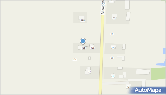 Miastkowo, Nowogrodzka, 42B, mapa Miastkowo