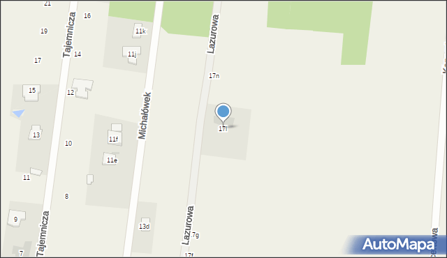 Michałówek, Nowoczesna, 17l, mapa Michałówek