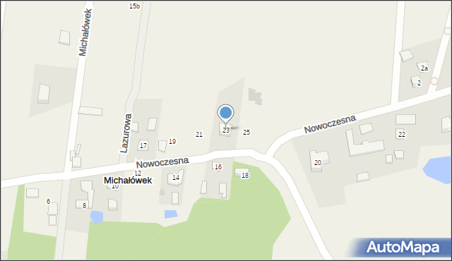 Michałówek, Nowoczesna, 23, mapa Michałówek