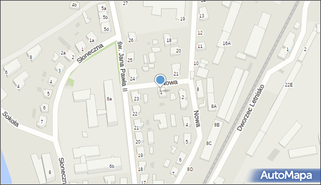 Międzychód, Nowa, 1, mapa Międzychód