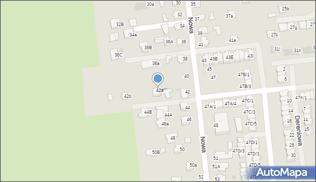 Mielec, Nowa, 42a, mapa Mielca