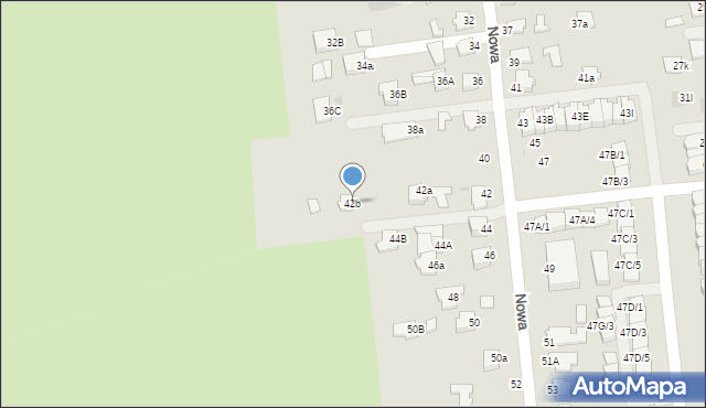 Mielec, Nowa, 42b, mapa Mielca