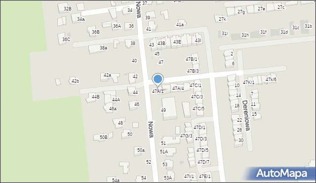 Mielec, Nowa, 47A/1, mapa Mielca