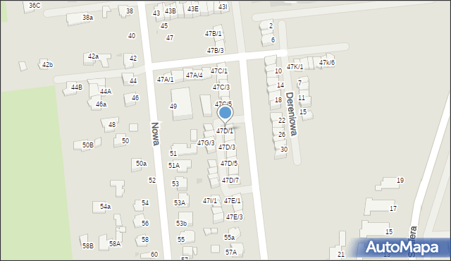 Mielec, Nowa, 47D/1, mapa Mielca