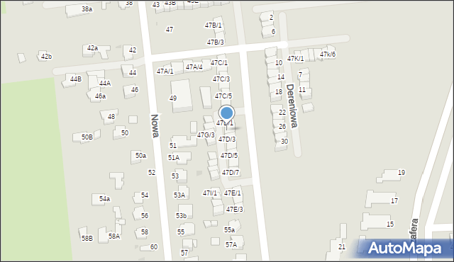 Mielec, Nowa, 47D/2, mapa Mielca