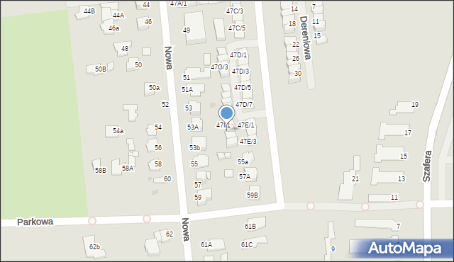 Mielec, Nowa, 47I/2, mapa Mielca