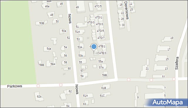 Mielec, Nowa, 47I/4, mapa Mielca