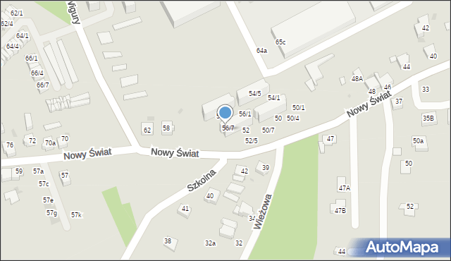 Mikołów, Nowy Świat, 52/8, mapa Mikołów