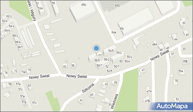 Mikołów, Nowy Świat, 56/4, mapa Mikołów