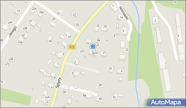 Mikołów, Nomiarki, 15, mapa Mikołów