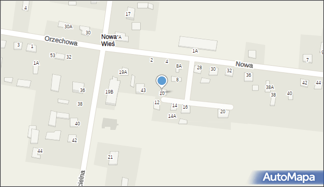 Milanów, Nowa, 10, mapa Milanów