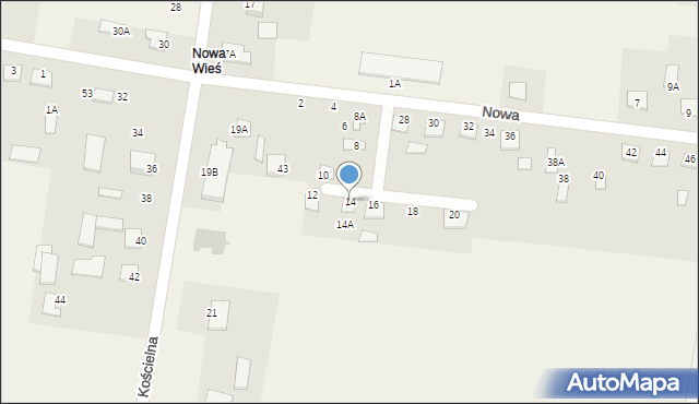 Milanów, Nowa, 14, mapa Milanów