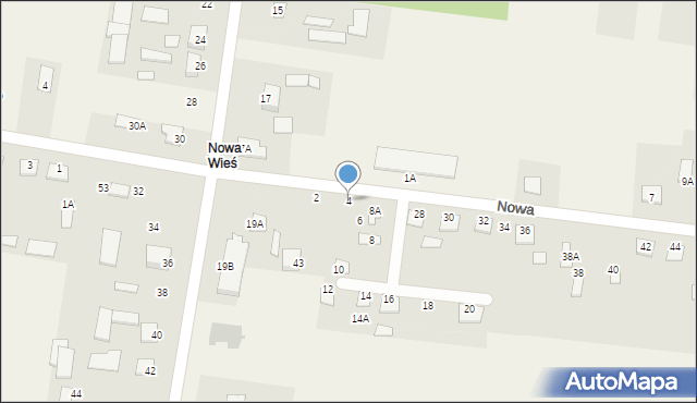 Milanów, Nowa, 4, mapa Milanów